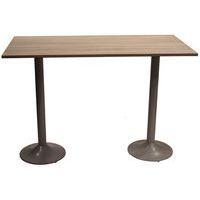 Table snack Scala 120 x 80 cm DL stratifié chêne bardolino - gris argent - Image principale