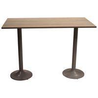 Table snack Scala 160 x 80 cm DL stratifié chêne bardolino - gris argent - Image principale