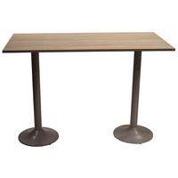 Table snack Scala 180 x 80 cm DL stratifié chêne bardolino - gris argent - Image principale