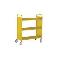 Chariot à livres 6 tablettes inclinées double face jaune 1018 thumbnail image 3