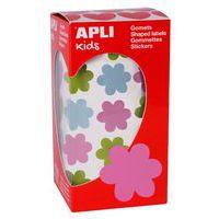 Rouleau 900 gommettes fleur 20mm multicolores - Apli