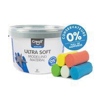 Pâte à modeler ultra soft seau 1100g 5 couleurs - Creall