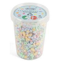 Seau 1580 perles plastique 50% recyclé pastel - Dantoy