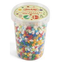 Seau 1580 perles plastique couleurs vives - Dantoy