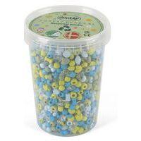 Seau 1580 perles plastique 50% recyclé bleu/vert - Dantoy