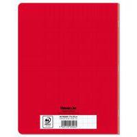 Cahier agrafé 17 x 22 cm 96p séyès 70g PP rouge thumbnail image 2