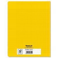 Cahier agrafé 17 x 22 cm 96p séyès 70g PP jaune thumbnail image 2