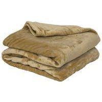 Lot de 5 plaids microflanelle microfibre 130 x 170 cm Beige - Image principale
