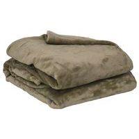Lot de 5 plaids microflanelle microfibre 130 x 170 cm Taupe - Image principale