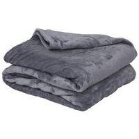 Lot de 5 plaids microflanelle microfibre 130 x 170 cm Acier - Image principale