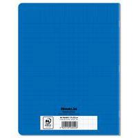 Cahier agrafé 17 x 22 cm 96p séyès 70g PP bleu thumbnail image 2