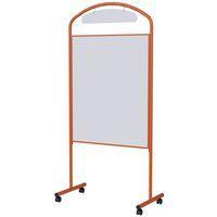 Présentoir cadre métal panneau tôle laquée sur roulettes coloris orange RAL 2004 - Image principale