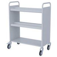 Chariot à livres 4 bacs CD DVD double face blanc 9003 - Image principale