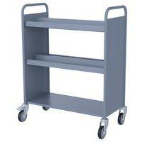 Chariot à livres 4 bacs CD DVD double face gris 7040 - Image principale