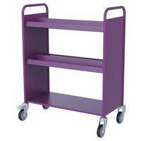 Chariot à livres 4 bacs CD DVD double face prune 4006 - Image principale