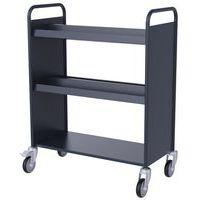 Chariot à livres 4 bacs CD DVD double face anthracite 7016 - Image principale