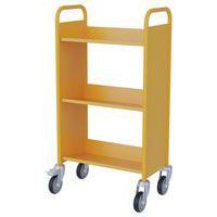 Chariot à livres 3 tablettes inclinées simple face jaune 1018 thumbnail image 2