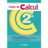 Mathematiques 2de - cahier de calcul eleve 2020 - Image principale