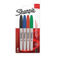 Lot de 4 pointe ogive 0,9 mm : bleu, noir, rouge, vert - Sharpie
