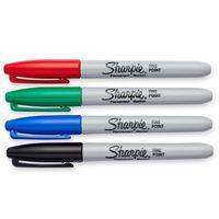 Lot de 4 sharpie pointe ogive 0,9mm: bleu, noir, rouge, vert thumbnail image 5