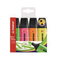 4 Surligneurs boss original fluo - Stabilo