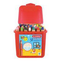 Boite 38 crayons woody + 3 taille-crayon gros module offerts - Stabilo