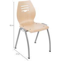 Chaise coque bois Java 4 pieds - Manutan Expert - Image 2