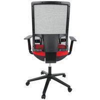 Fauteuil Office dossier résille assise tissu coloris rouge thumbnail image 2