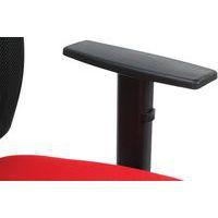 Fauteuil Office dossier résille assise tissu coloris rouge thumbnail image 3