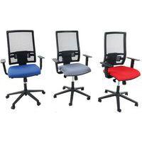 Fauteuil Office dossier résille assise tissu coloris rouge thumbnail image 5