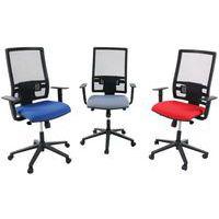 Fauteuil Office dossier résille assise tissu coloris rouge thumbnail image 9