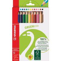 Etui carton 12 crayons de couleur greentrio - Stabilo
