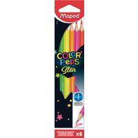 Lot de 6 crayons de couleur fluo color'peps - Maped
