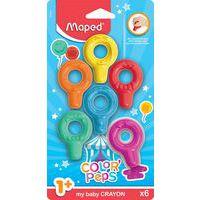 Lot de 6 baby crayons cire colorpeps - Maped