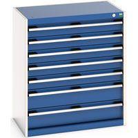 Armoire d'atelier à tiroirs Bott SL85 Ht 90 cm 7 tiroirs Gris/Bleu thumbnail image 4