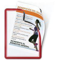 2 pochettes cadre Magneto dos magnétique A4 Rouge - Image 2