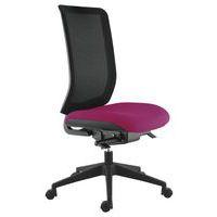 Chaise de bureau Max dossier résille noire assise magenta - Image principale