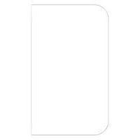 Mur d'écriture liberté Elément final 195x115 cm blanc - 1 semelle magnétique - Image principale