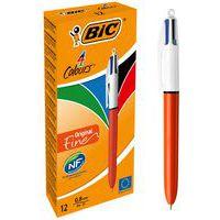 Stylo bille 4 couleurs Original pointe fine 0,8mm - Bic