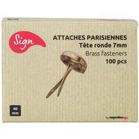 Attaches parisiennes laiton 40 mm - Image 2