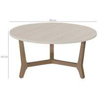 Table basse Zélos Ø 80 cm 1 plateau hêtre/chêne clair - Image 3