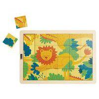 Puzzle bois - les girafes et le lion (24 p) - Image principale