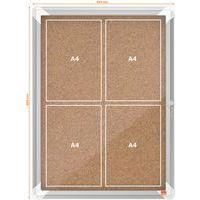 Vitrine d'intérieur Nobo à fond en liège 4 x A4 - Image 5