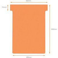 Lot de 500 Fiches T Nobo, Indice 3, orange 2 x 9,3 x 12 cm thumbnail image 2