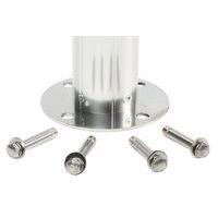 Poteau de balisage Argent à fixer au sol Sangle de 2 m Noir/jaune - Image 3