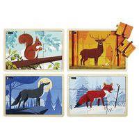 Lot de 4 puzzles bois - animaux de la forêt - Image principale