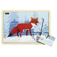 Puzzle bois - le renard (9 p) - Nathan