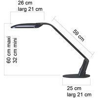 Lampe Duo Led noire sur socle prise europe thumbnail image 7