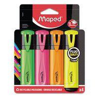 Pochette 4 gros fluo couleurs assortis - Maped