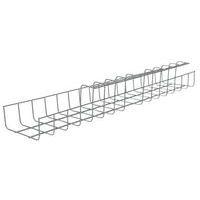 Goulotte passe-câbles ouverte Twin -Larg 18.5-Long 49-Ht 10 cm Argent - Image 3